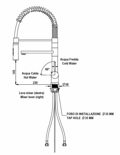 Miscelatore elettronico a 3 vie con mollone basso - immagine 2