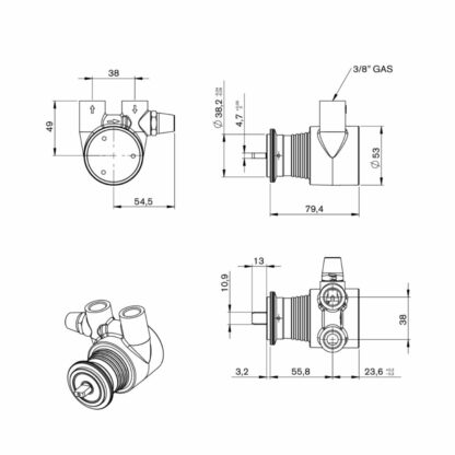 Dimensioni pompe 200 ~ 400 l/h